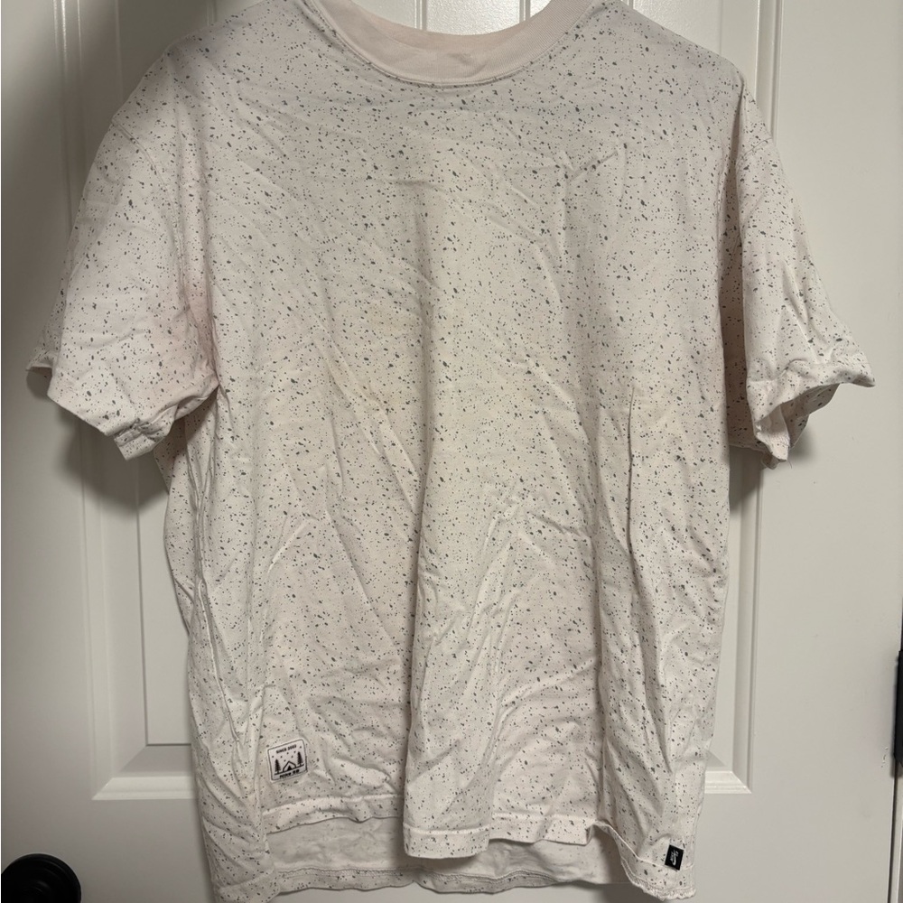 Nike White Speckled Short Sleeve Tee M